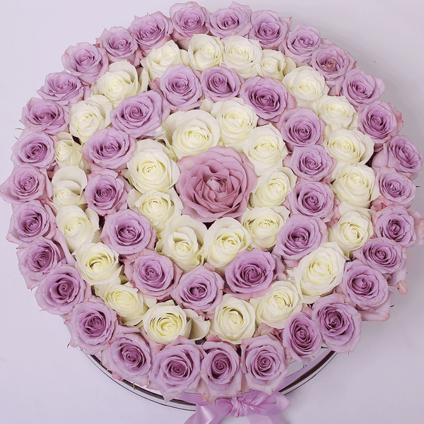 Classic Collection - One Million - Rose Lilla e Bianche - Scatola Bianca