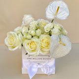 Classic Collection - Cube - Rose Bianche - Scatola Bianca