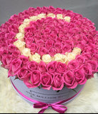 Collezione Personalizzata - One Million - Rosa Rosa con lettera Bianca - Scatola Bianca