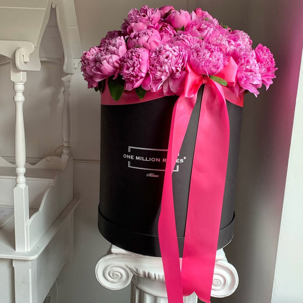 Classic Collection - Billion Box - Peonia Rosa - Scatola Nera