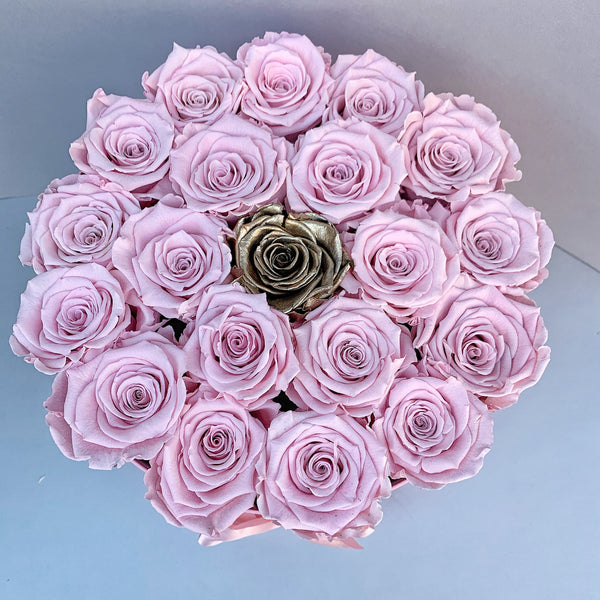 Senza Tempo - Medium Box - Rose Rosa e Oro - Scatola Rosa