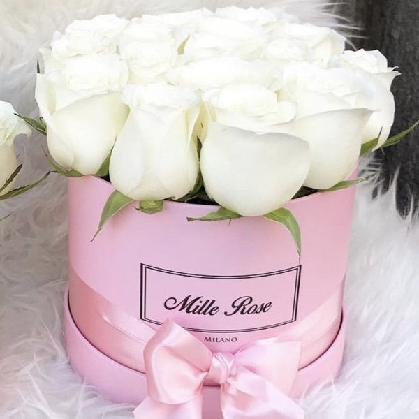 Classic Collection - Small - Rose Bianche - Scatola Rosa
