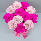 Senza Tempo - Small Box - Rose Fucsia e Rosa - Scatola Rosa