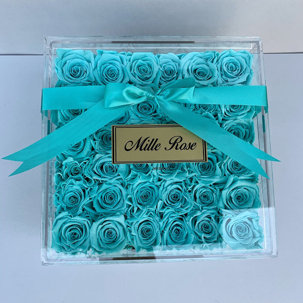 Senza Tempo  - Square Box Cristallo - Rose Tiffany