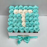 Senza Tempo  - Square Box - Rose Tiffany e Bianche - Scatola Bianca