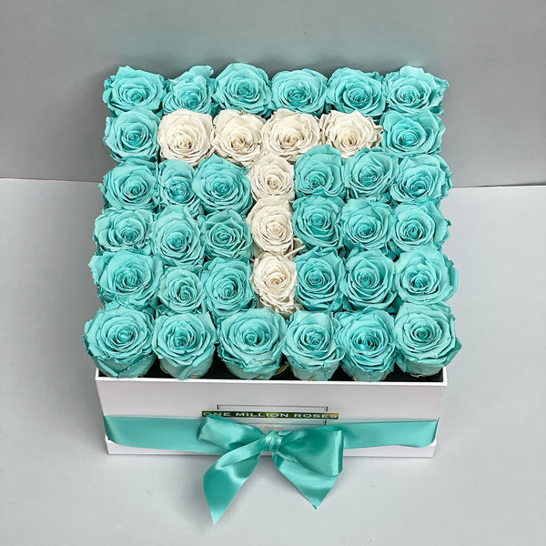 Senza Tempo  - Square Box - Rose Tiffany e Bianche - Scatola Bianca