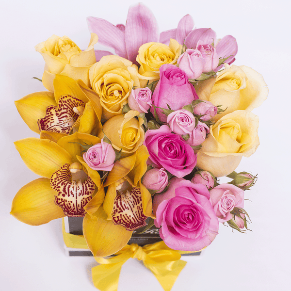 Classic Collection - Cube - Rose Mix e Orchidee - Scatola Nera