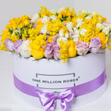 8 March Collection - One Million Box - Rose Bianco Giallo Lilla Mimose - Scatola Bianca