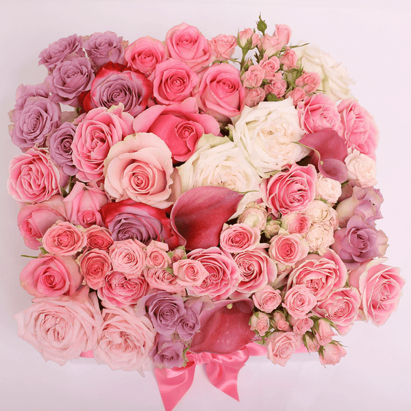 Classic Collection - Square Box - Rose Rosa mix - Scatola Nera