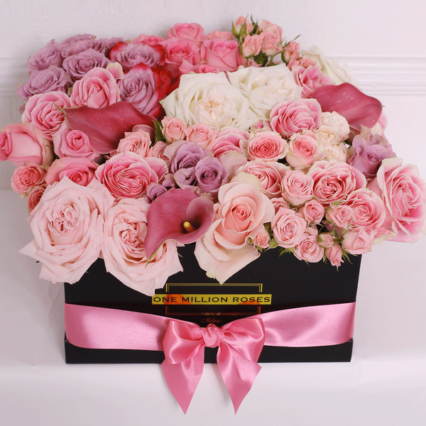 Classic Collection - Square Box - Rose Rosa mix - Scatola Nera