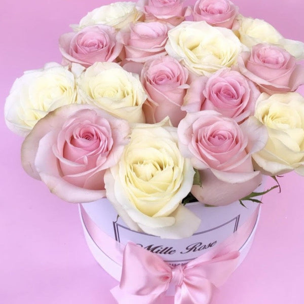 Classic Collection - Small - Rose Rosa e Bianche Scacchi - Scatola Bianca