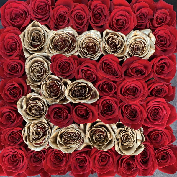 Classic Collection - Square Box - Rose Oro e Rosse - Scatola Nera