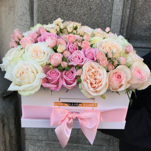 Classic Collection - Square Box - Rose  mix - Scatola Bianca